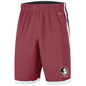 Champion Herren Seminole Logo Basketball Shorts - Granatrot/Schwarz