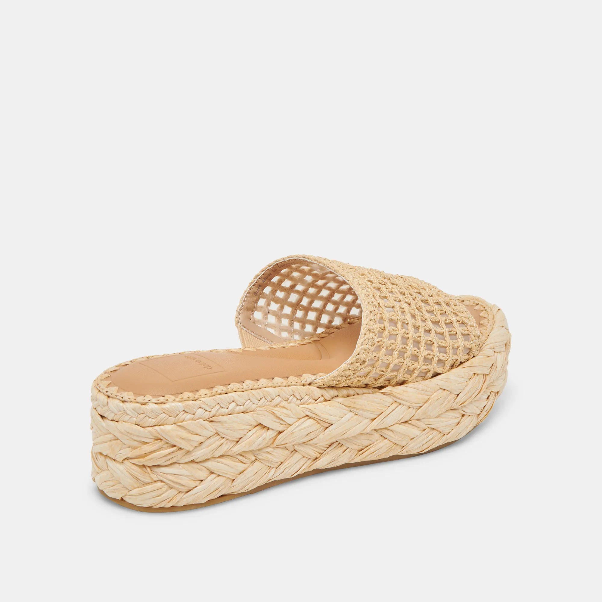 CHAVI MESH SANDALEN NATUR GEFLOCHTENE RAFFIA