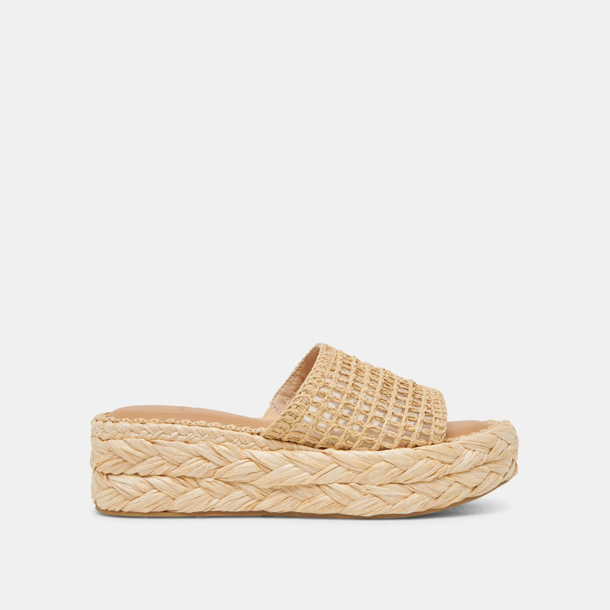 CHAVI MESH SANDALEN NATUR GEFLOCHTENE RAFFIA