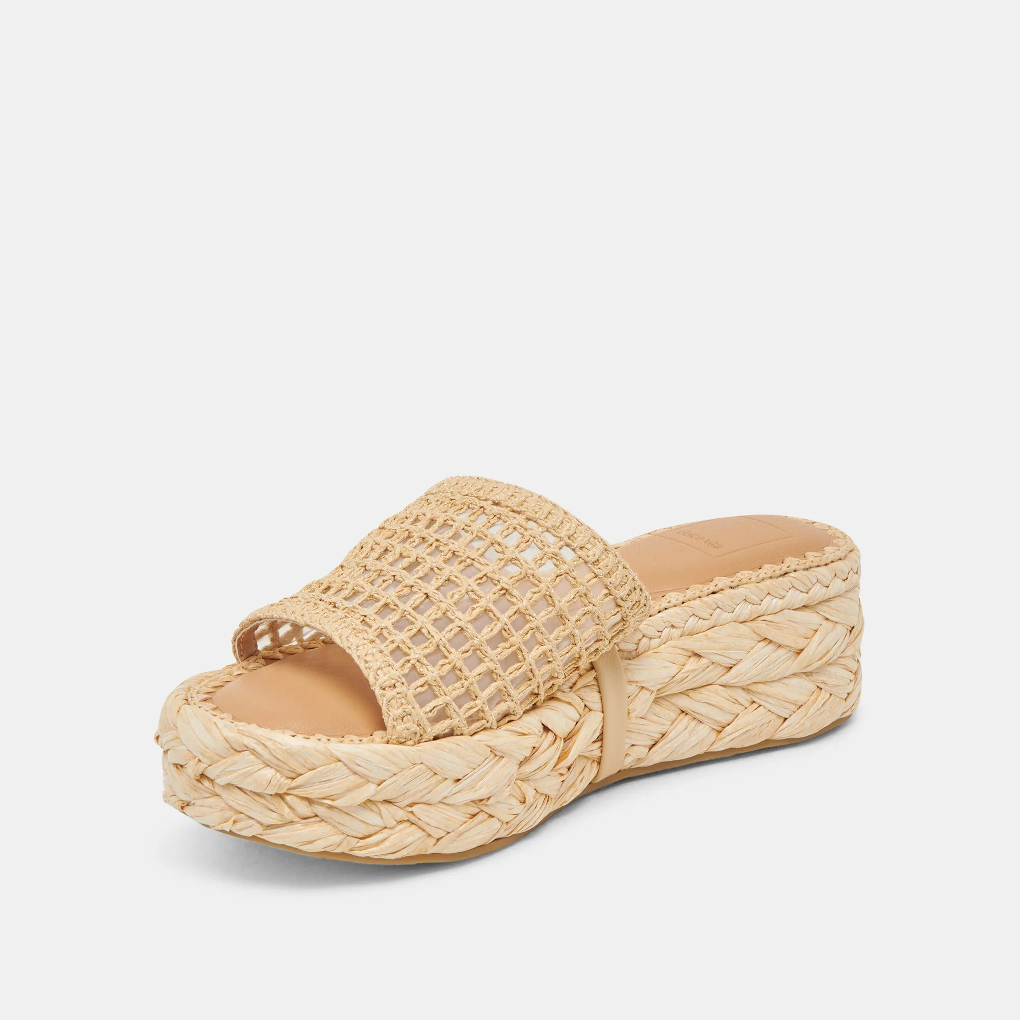 CHAVI MESH SANDALEN NATUR GEFLOCHTENE RAFFIA