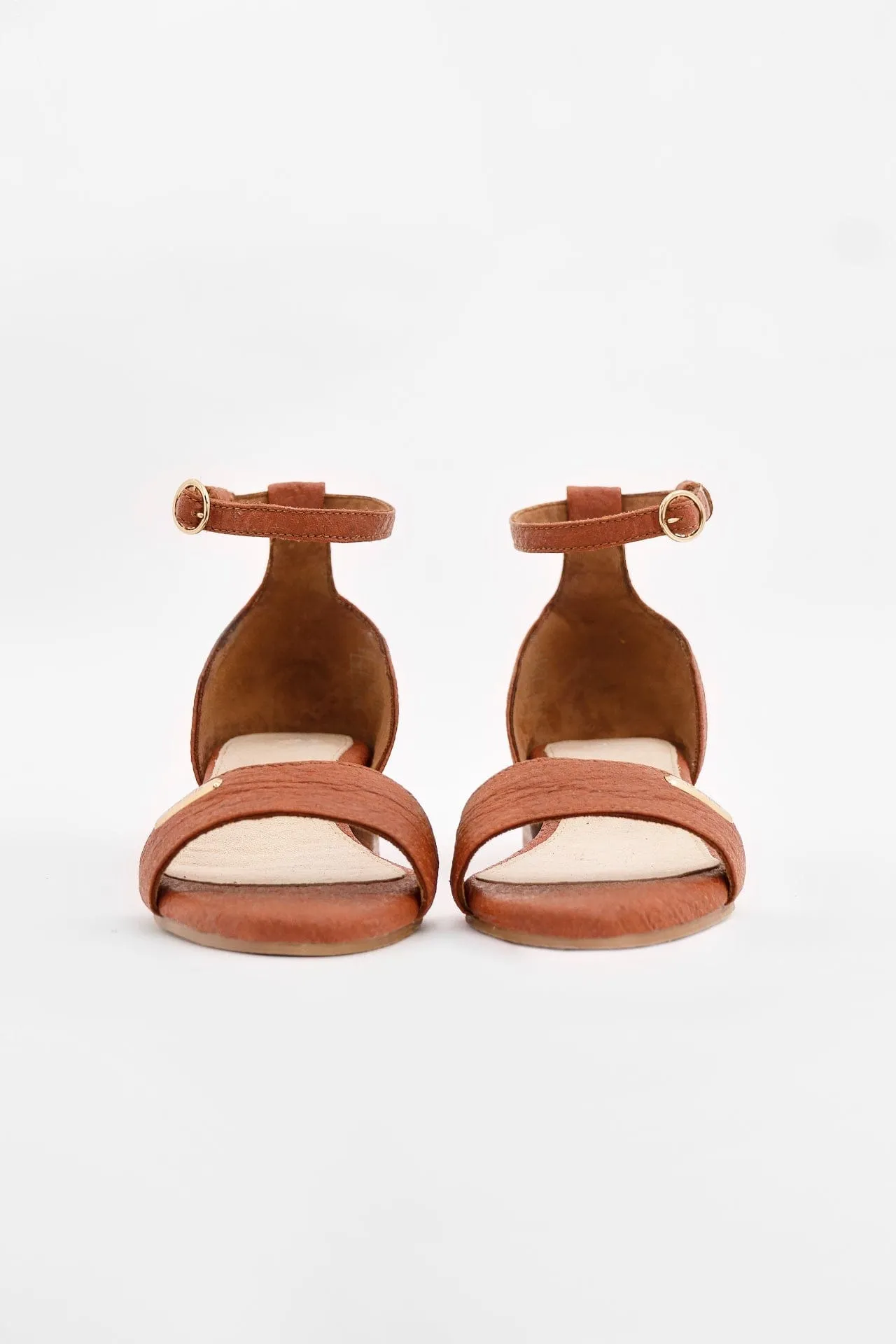 Chicago Piñatex® Vegan Leder Knöchelriemen Pumps | Canela