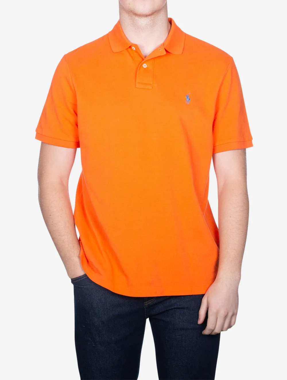 Klassisch geschnittenes Polo in Orange
