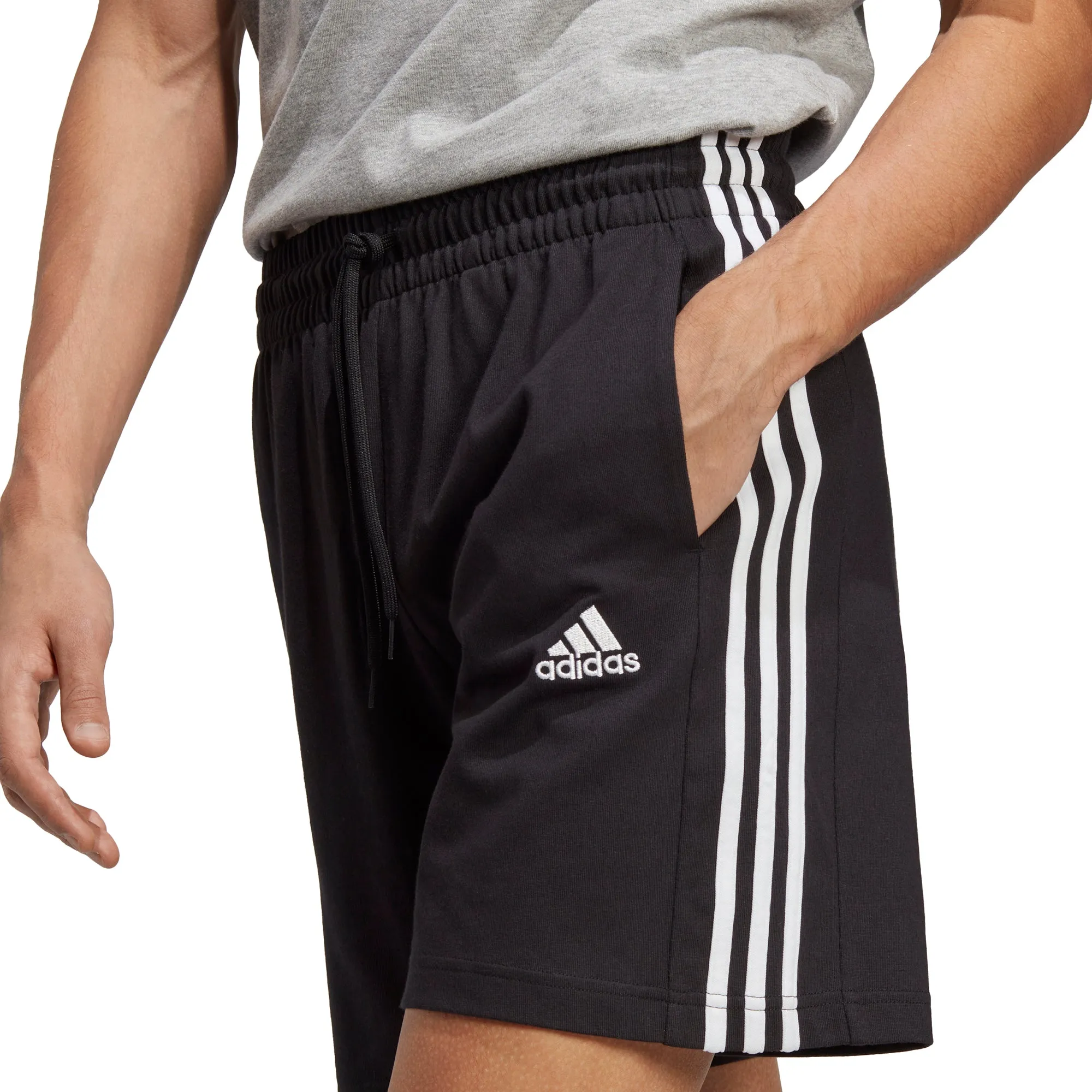 Bekleidung Adidas Herren adidas Essentials 3 Streifen 7 Zoll Herrenshorts - Schwarz
