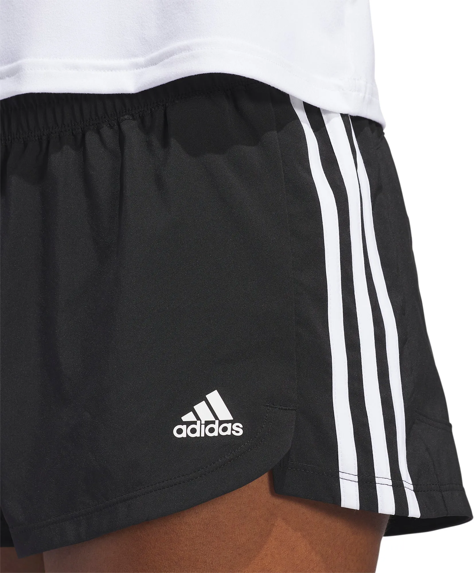 Bekleidung Adidas Damen adidas Pacer 3 Streifen Gewebte Damen Trainingsshorts - Schwarz