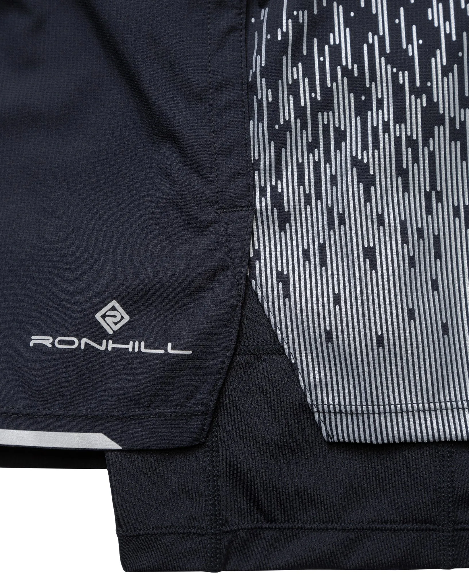 Bekleidung Ronhill Herren Ronhill Tech Reflect Twin 2 In 1 Herren Laufshorts - Schwarz
