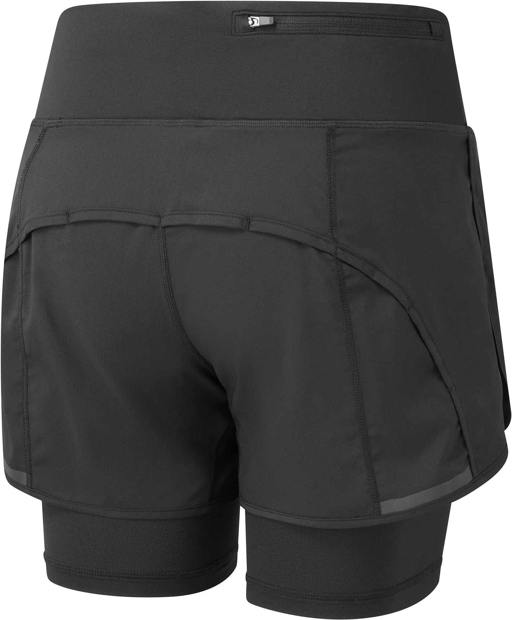 Bekleidung Ronhill Damen Ronhill Tech 4,5 Zoll Twin 2 in 1 Laufshorts für Frauen - Schwarz