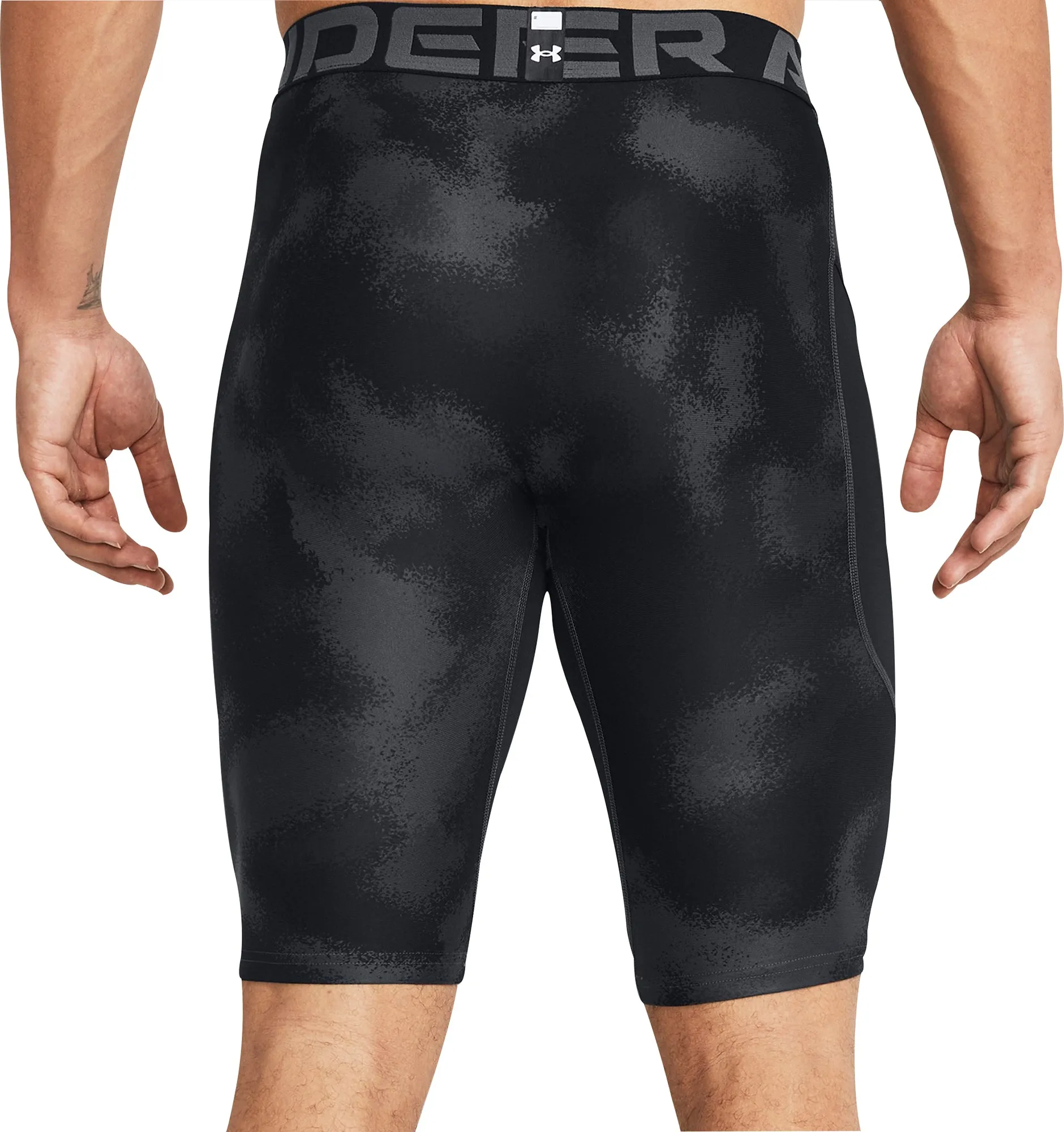 Unterwäsche Under Armour Herren Under Armour HeatGear Lange Herren Kompressions-Shorts - Schwarz