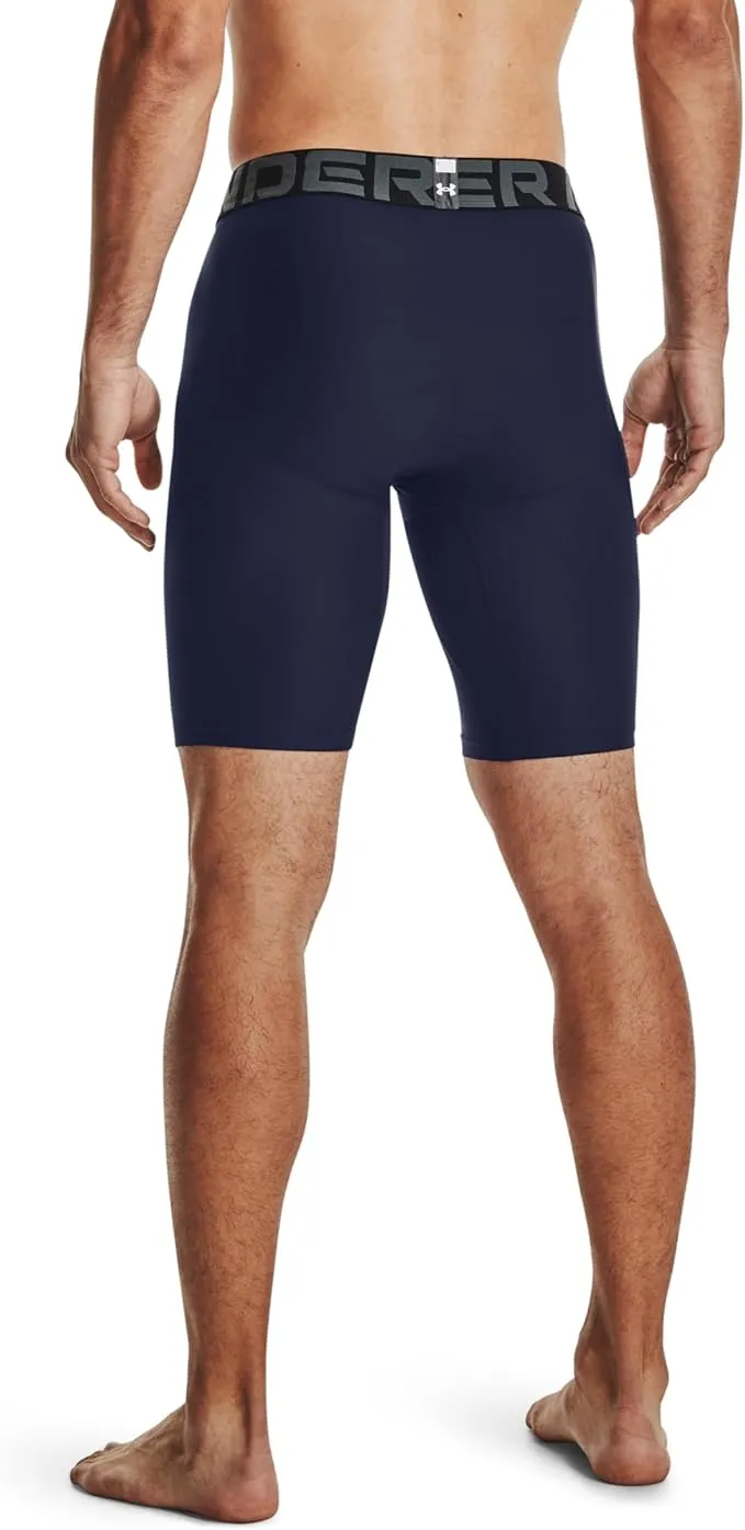 Unterwäsche Under Armour Herren Under Armour HeatGear Pocket Long Herren Short Kompressionsstrumpfhose - Blau