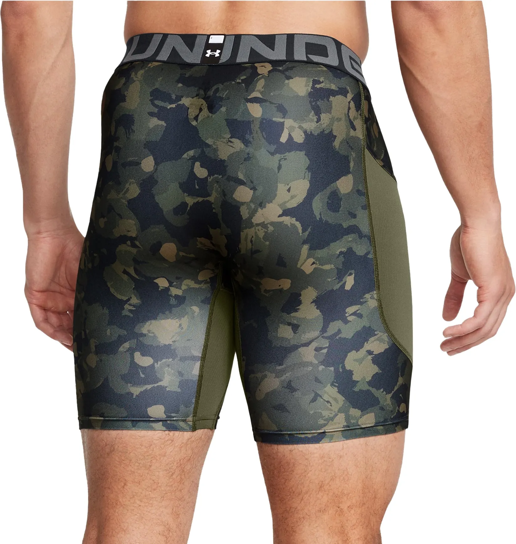 Bekleidung Under Armour Herren Under Armour HeatGear Bedruckte Kompressions-Short-Tights - Grün