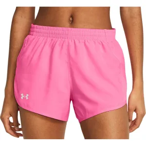 Bekleidung Under Armour Damen Under Armour Fly By 3 Zoll Laufshorts für Damen - Pink