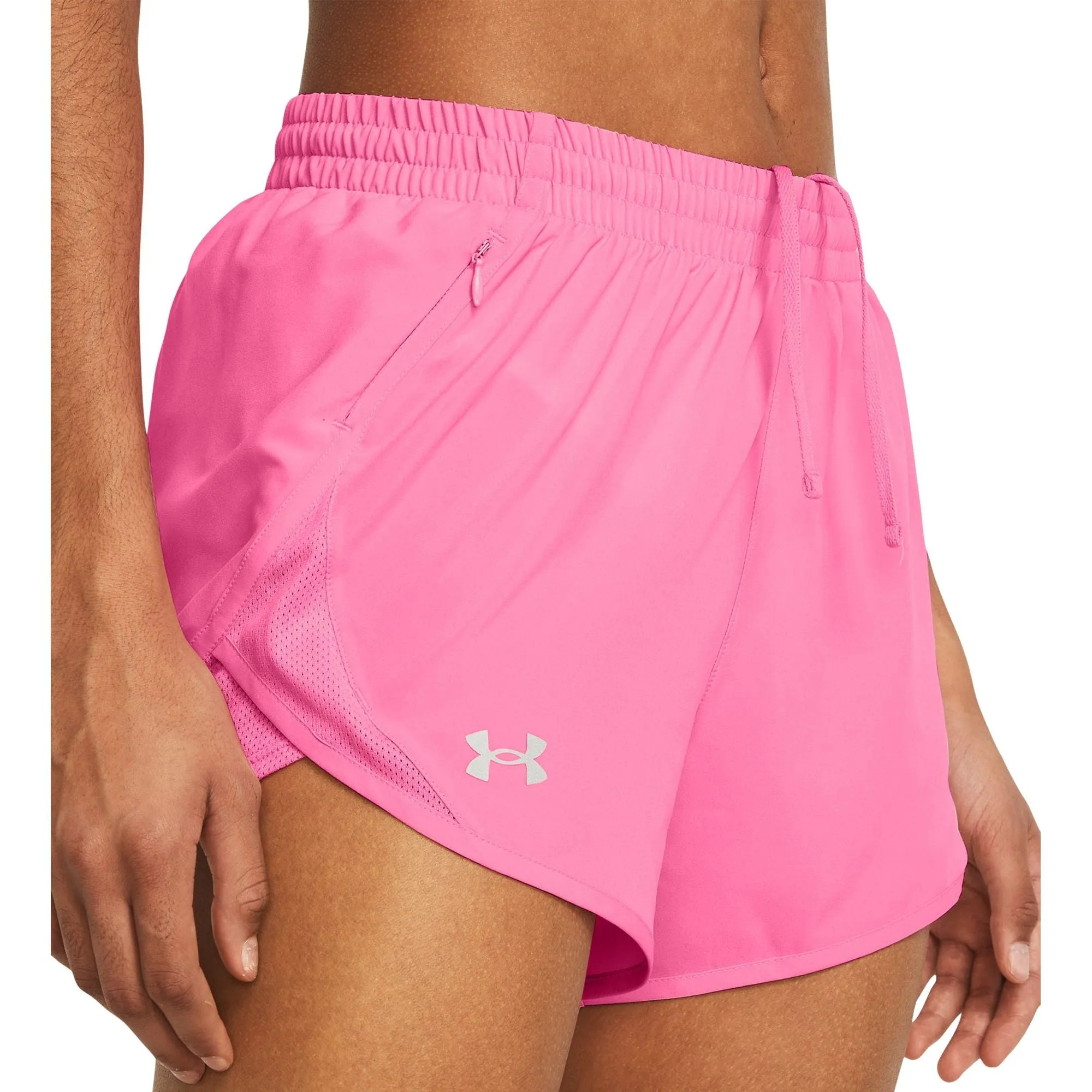 Bekleidung Under Armour Damen Under Armour Fly By 3 Zoll Laufshorts für Damen - Pink