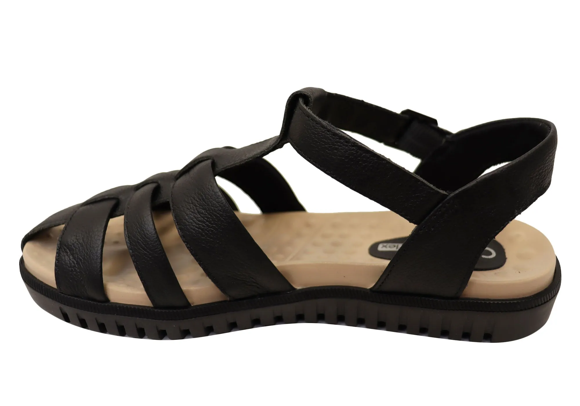 Comfortflex Kelly Damen Bequeme Ledersandalen Hergestellt in Brasilien Comfortflex Schuhe