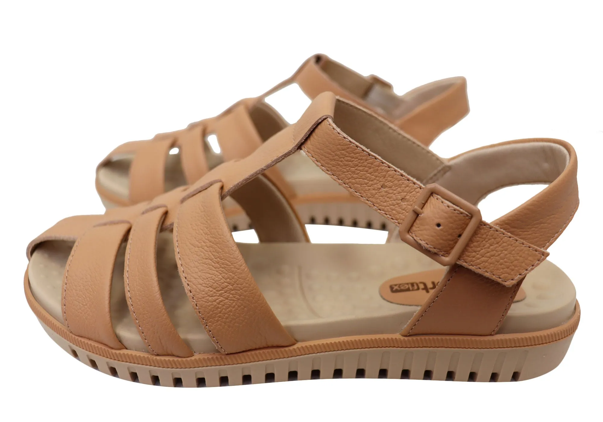 Comfortflex Kelly Damen Bequeme Ledersandalen Hergestellt in Brasilien Comfortflex Schuhe