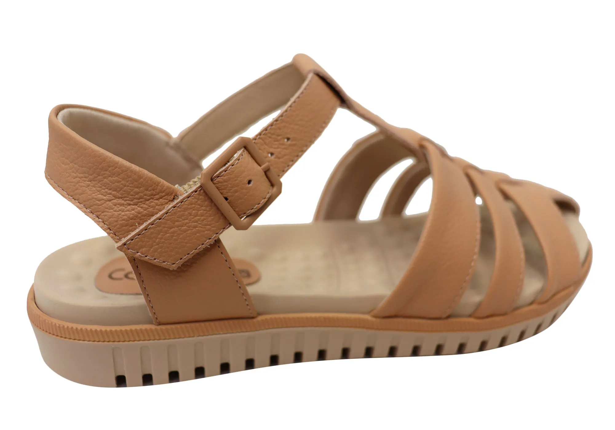 Comfortflex Kelly Damen Bequeme Ledersandalen Hergestellt in Brasilien Comfortflex Schuhe