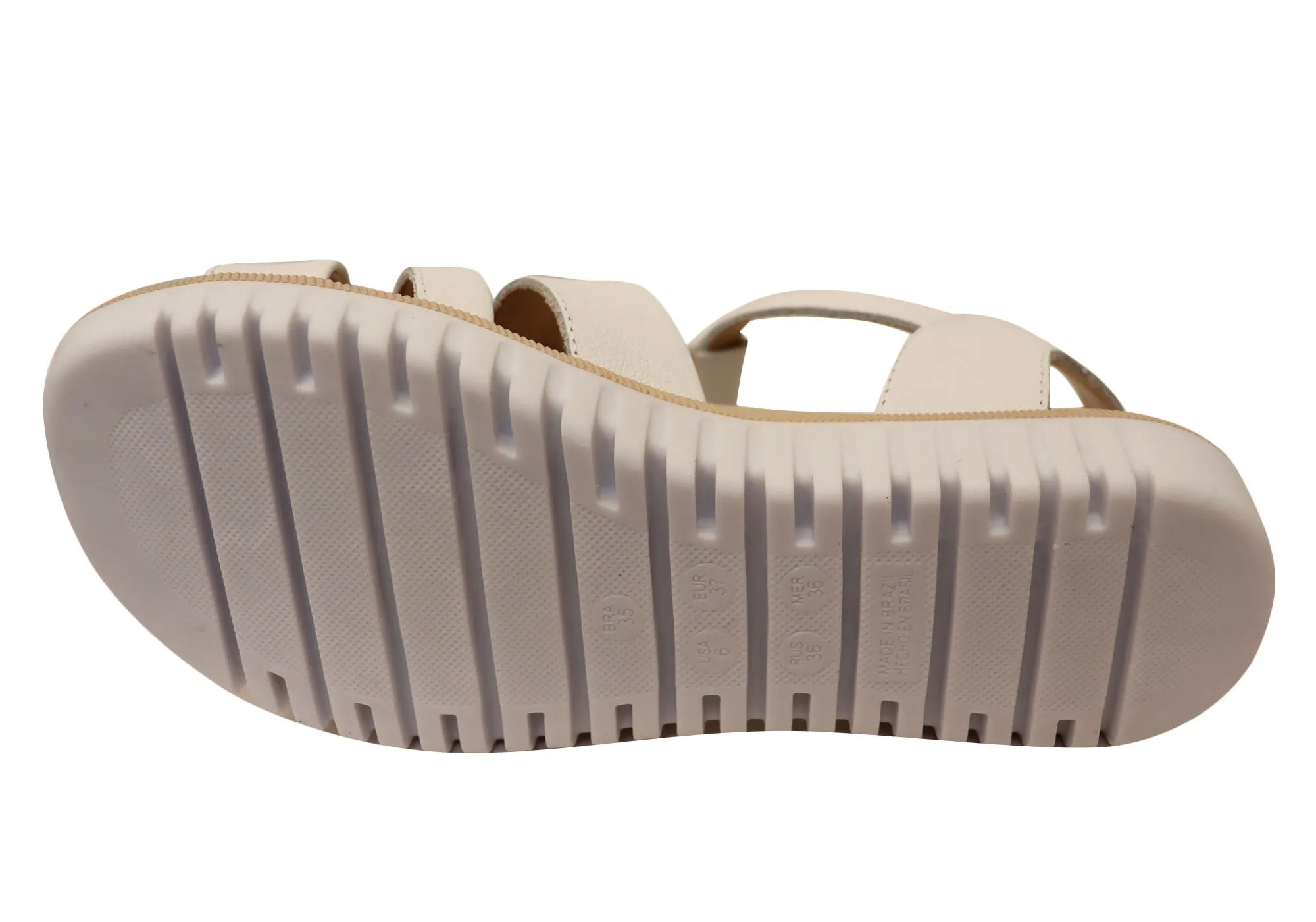 Comfortflex Kelly Damen Bequeme Ledersandalen Hergestellt in Brasilien Comfortflex Schuhe