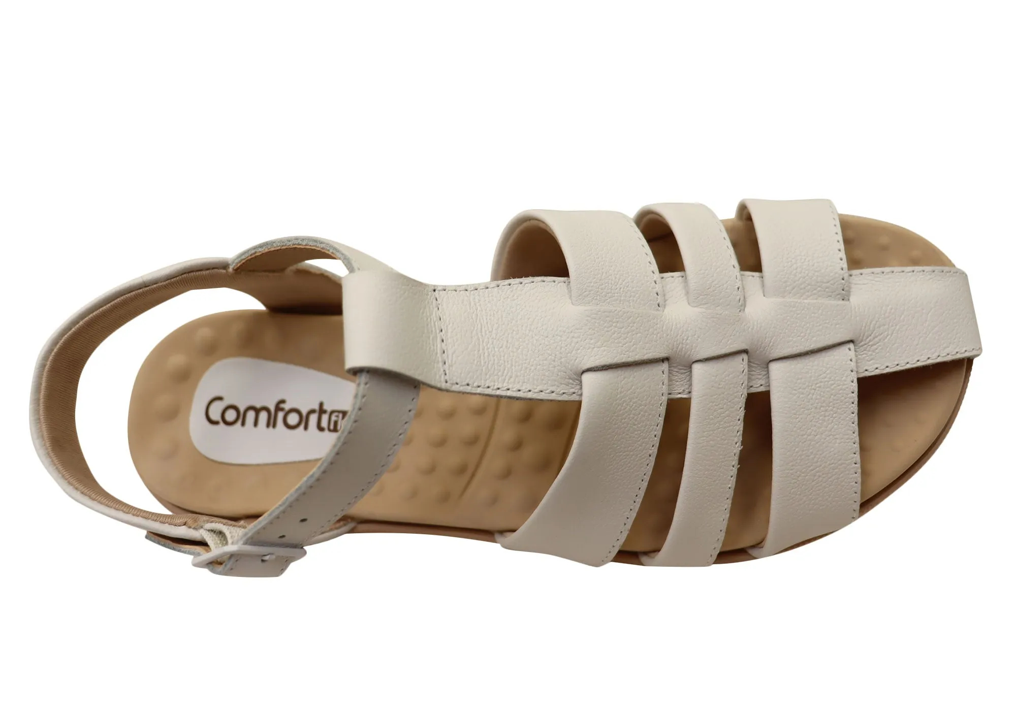 Comfortflex Kelly Damen Bequeme Ledersandalen Hergestellt in Brasilien Comfortflex Schuhe