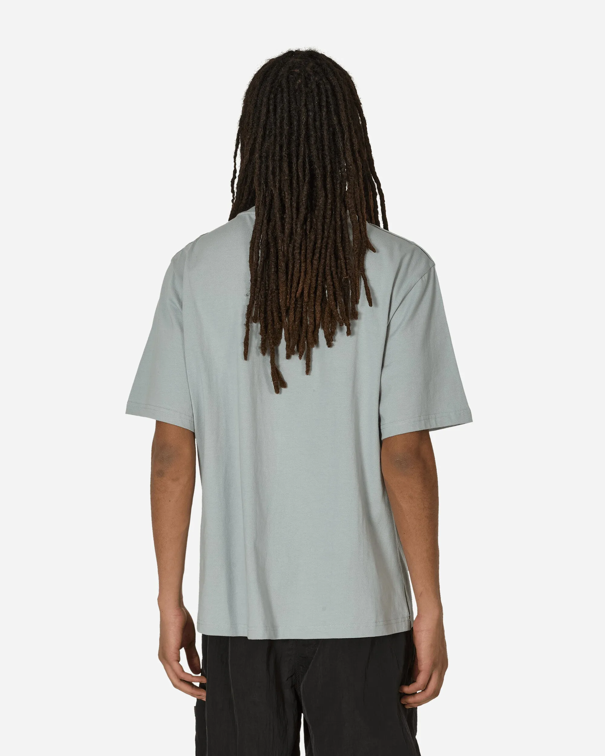 Kontrast Mesh Panel T-Shirt Nebelblau