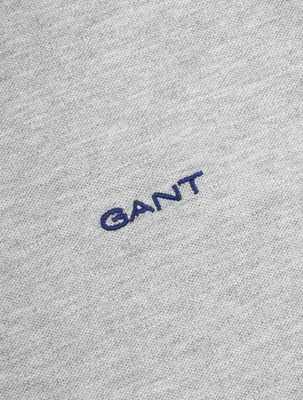 Kontrast Kurzarm Piqué Polohemd Regular Fit Grau Melange