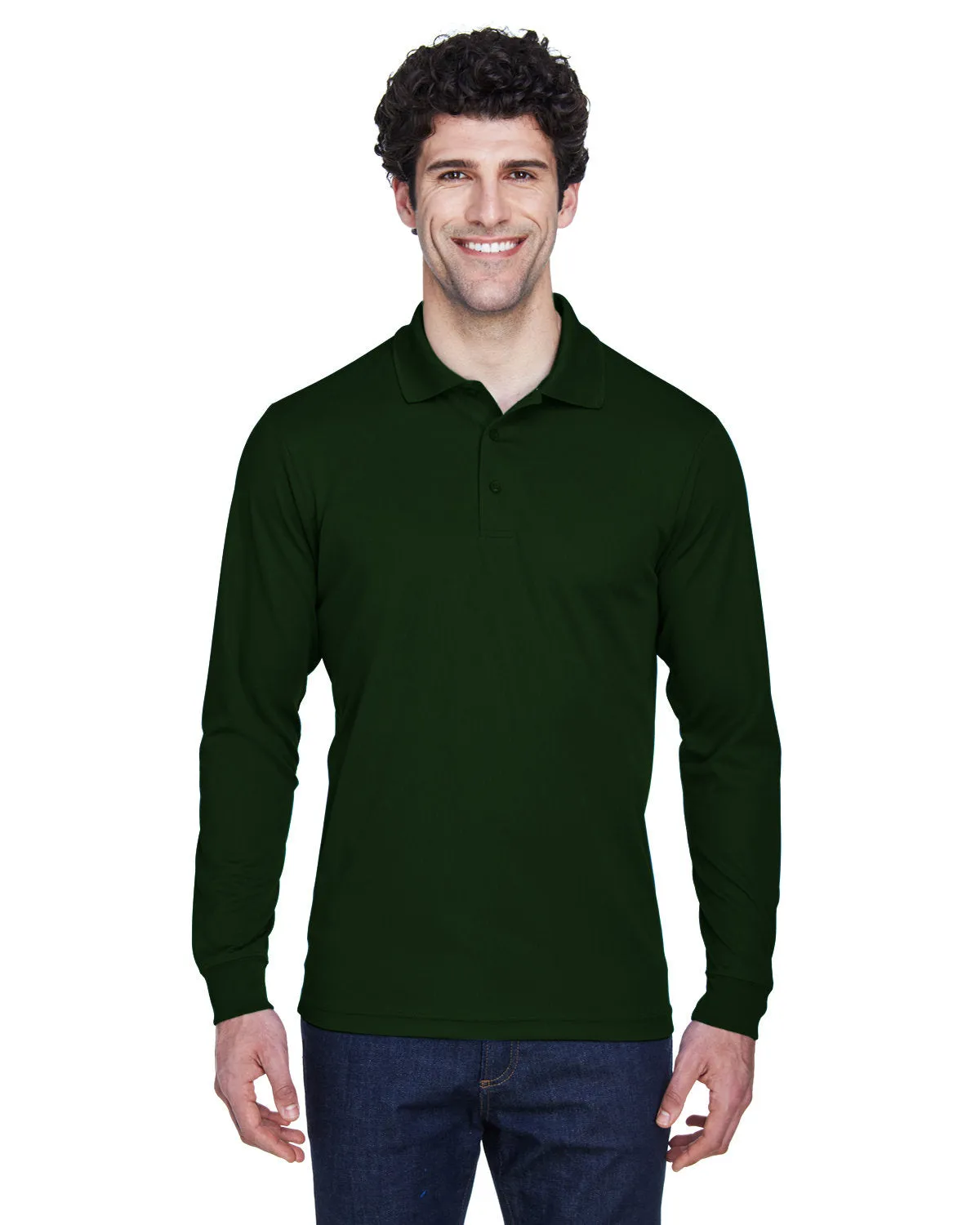 Core 365 88192 Herren Pinnacle Performance Langarm-Piqué-Polo