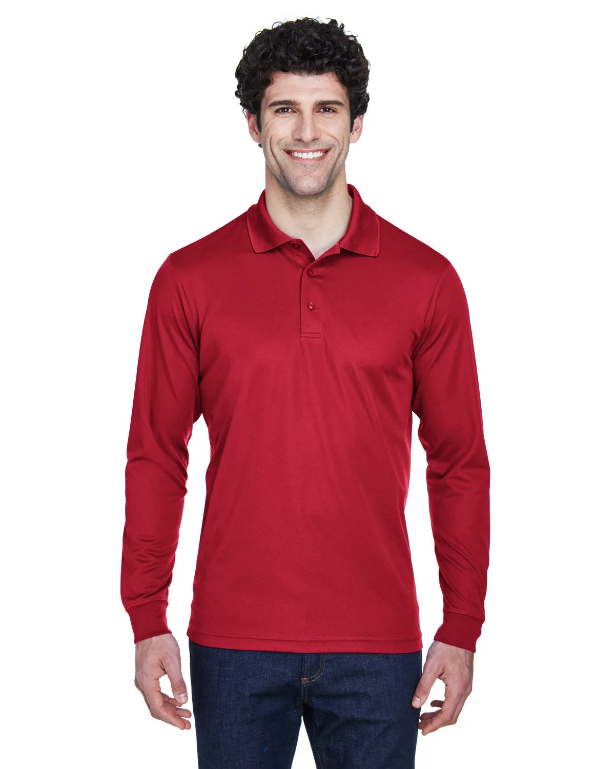 Core 365 88192 Herren Pinnacle Performance Langarm-Piqué-Polo