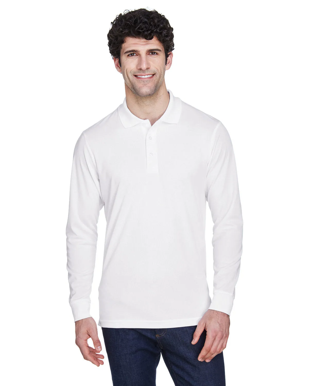Core 365 88192 Herren Pinnacle Performance Langarm-Piqué-Polo