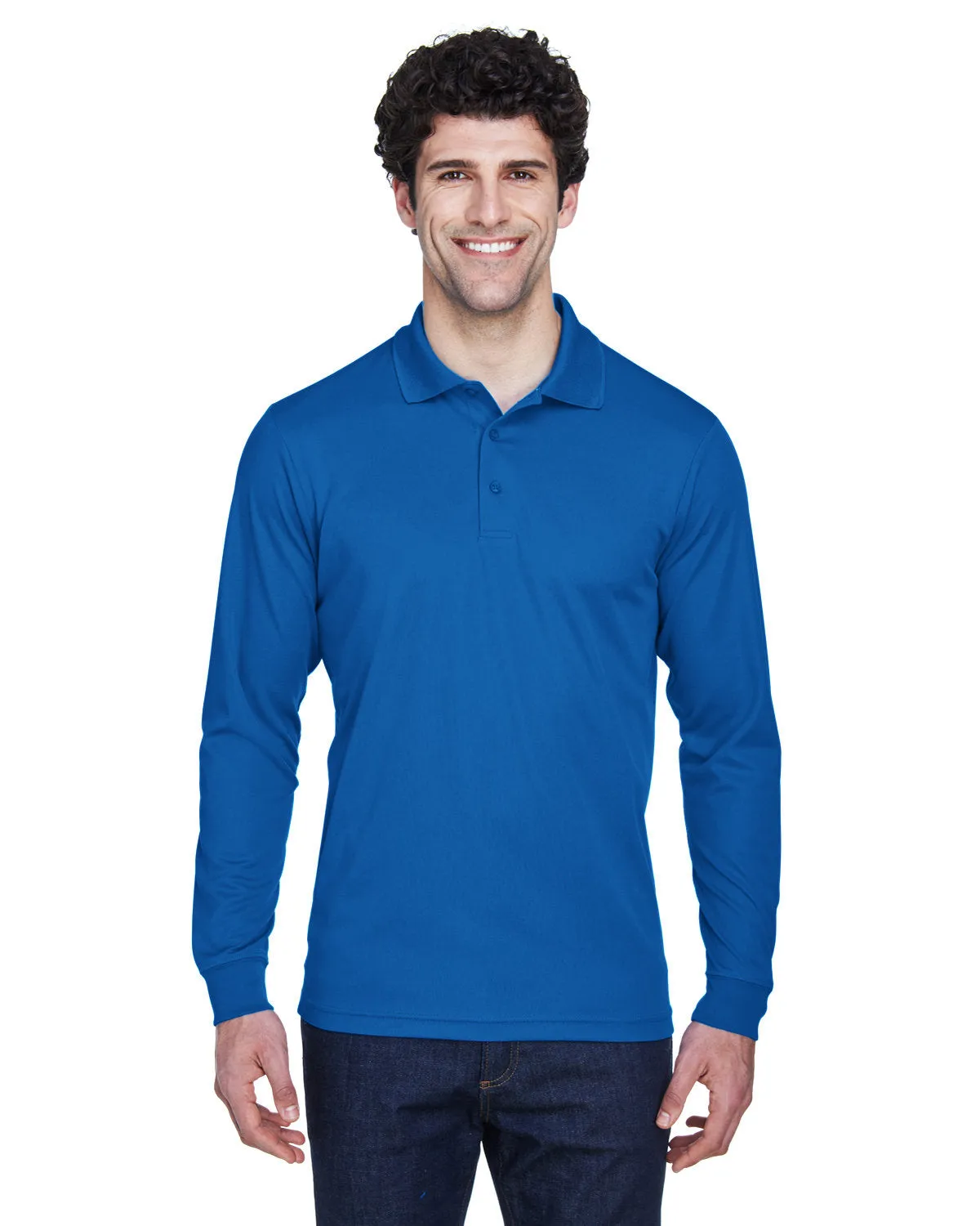 Core 365 88192 Herren Pinnacle Performance Langarm-Piqué-Polo