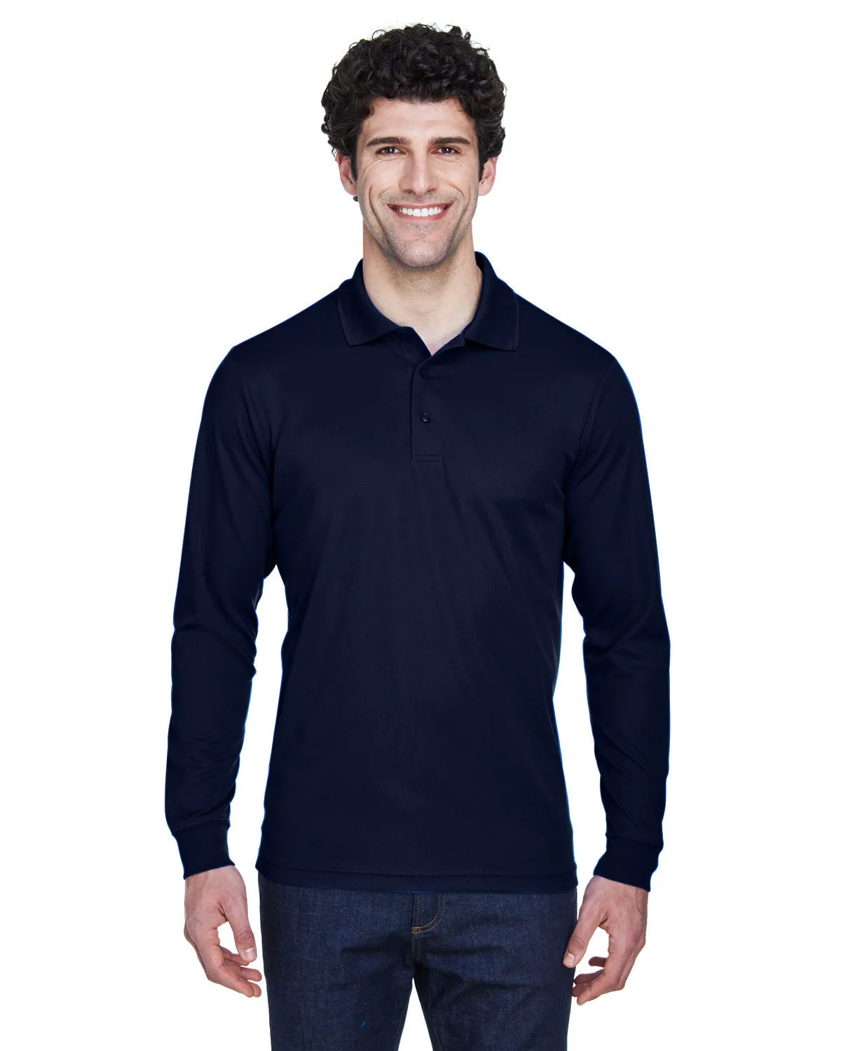Core 365 88192 Herren Pinnacle Performance Langarm-Piqué-Polo