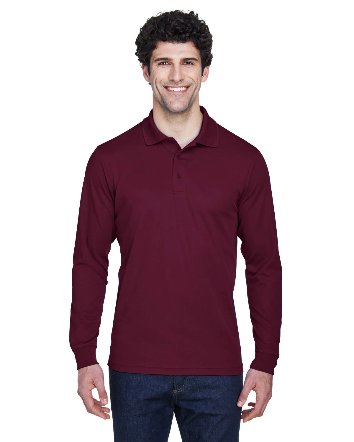 Core 365 88192 Herren Pinnacle Performance Langarm-Piqué-Polo