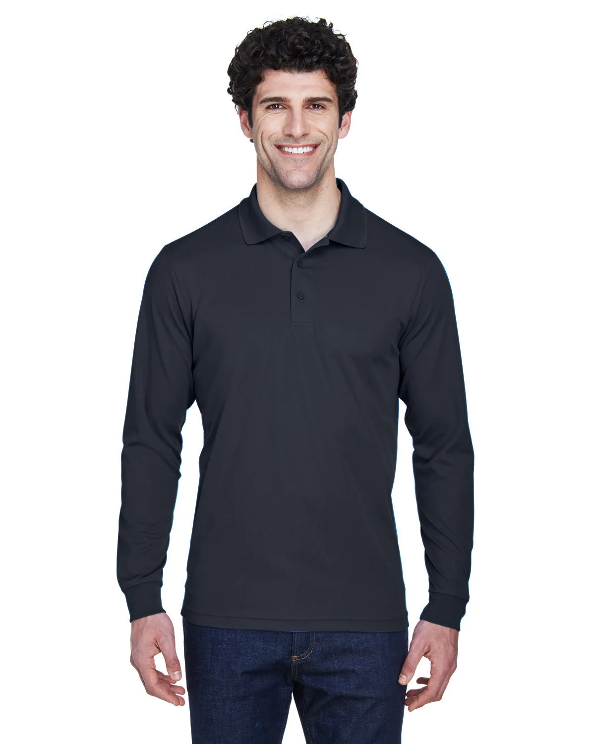 Core 365 88192 Herren Pinnacle Performance Langarm-Piqué-Polo