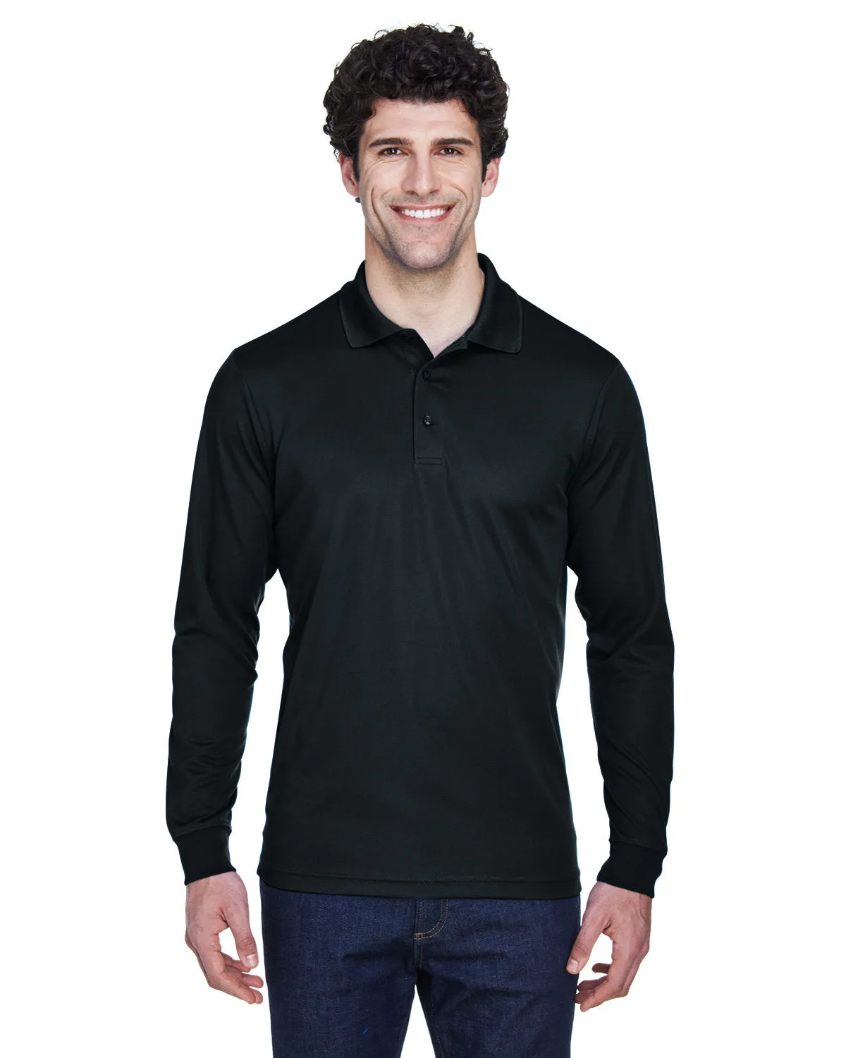 Core 365 88192 Herren Pinnacle Performance Langarm-Piqué-Polo