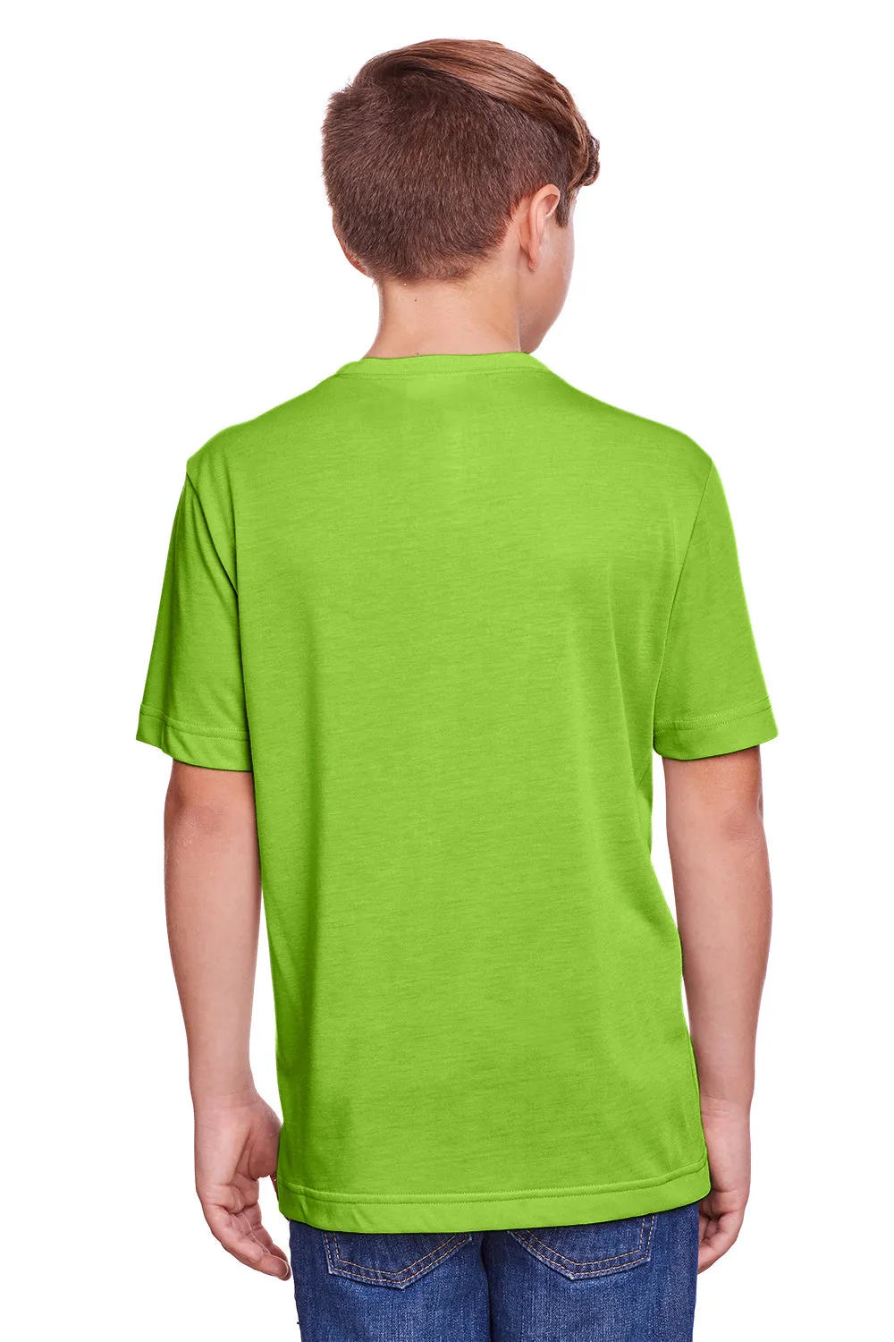 Core 365 Youth Fusion ChromaSoft Performance Feuchtigkeitstransportierendes Kurzarm-Crewneck T-Shirt - Säuregrün