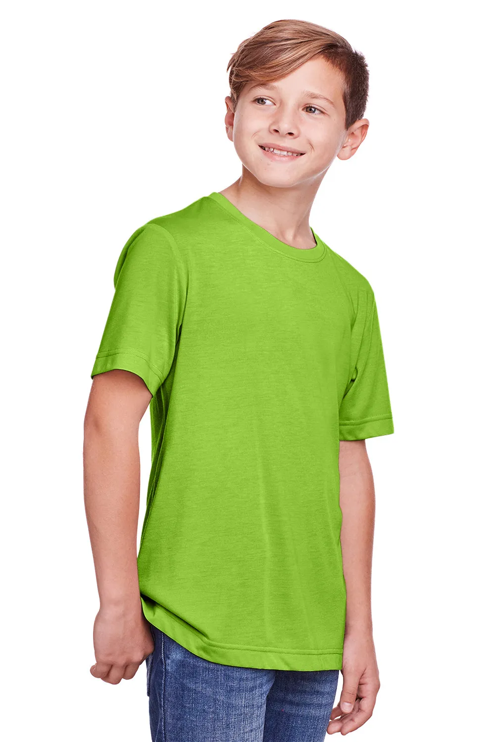 Core 365 Youth Fusion ChromaSoft Performance Feuchtigkeitstransportierendes Kurzarm-Crewneck T-Shirt - Säuregrün