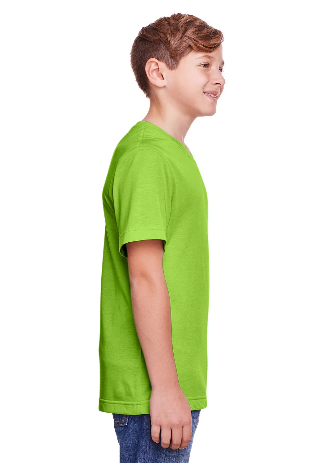 Core 365 Youth Fusion ChromaSoft Performance Feuchtigkeitstransportierendes Kurzarm-Crewneck T-Shirt - Säuregrün