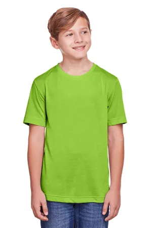 Core 365 Youth Fusion ChromaSoft Performance Feuchtigkeitstransportierendes Kurzarm-Crewneck T-Shirt - Säuregrün