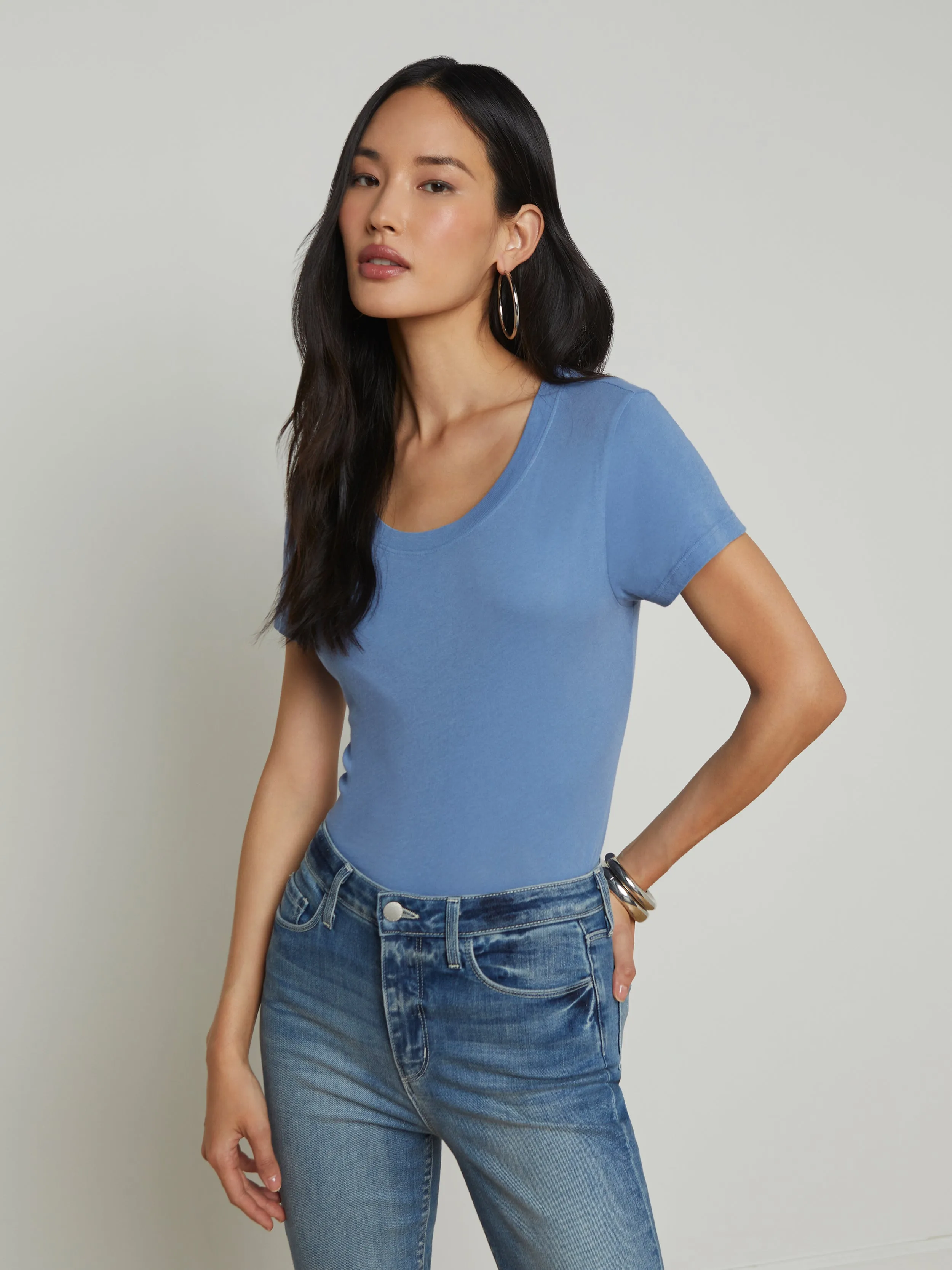 Cory Cotton Rundhals-Shirt