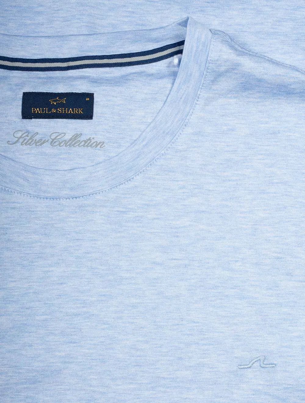Baumwoll-Kurzarm-T-Shirt Blau