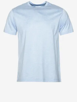 Baumwoll-Kurzarm-T-Shirt Blau