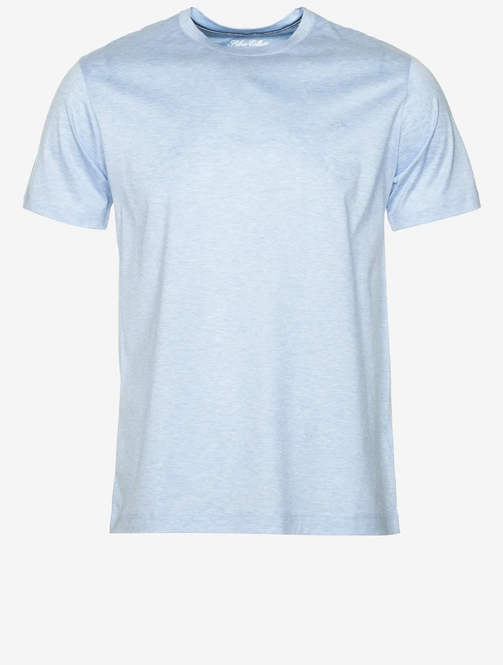 Baumwoll-Kurzarm-T-Shirt Blau