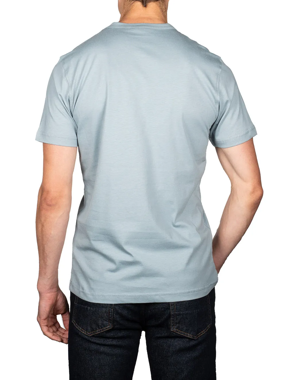 Baumwoll-T-Shirt Arktisblau