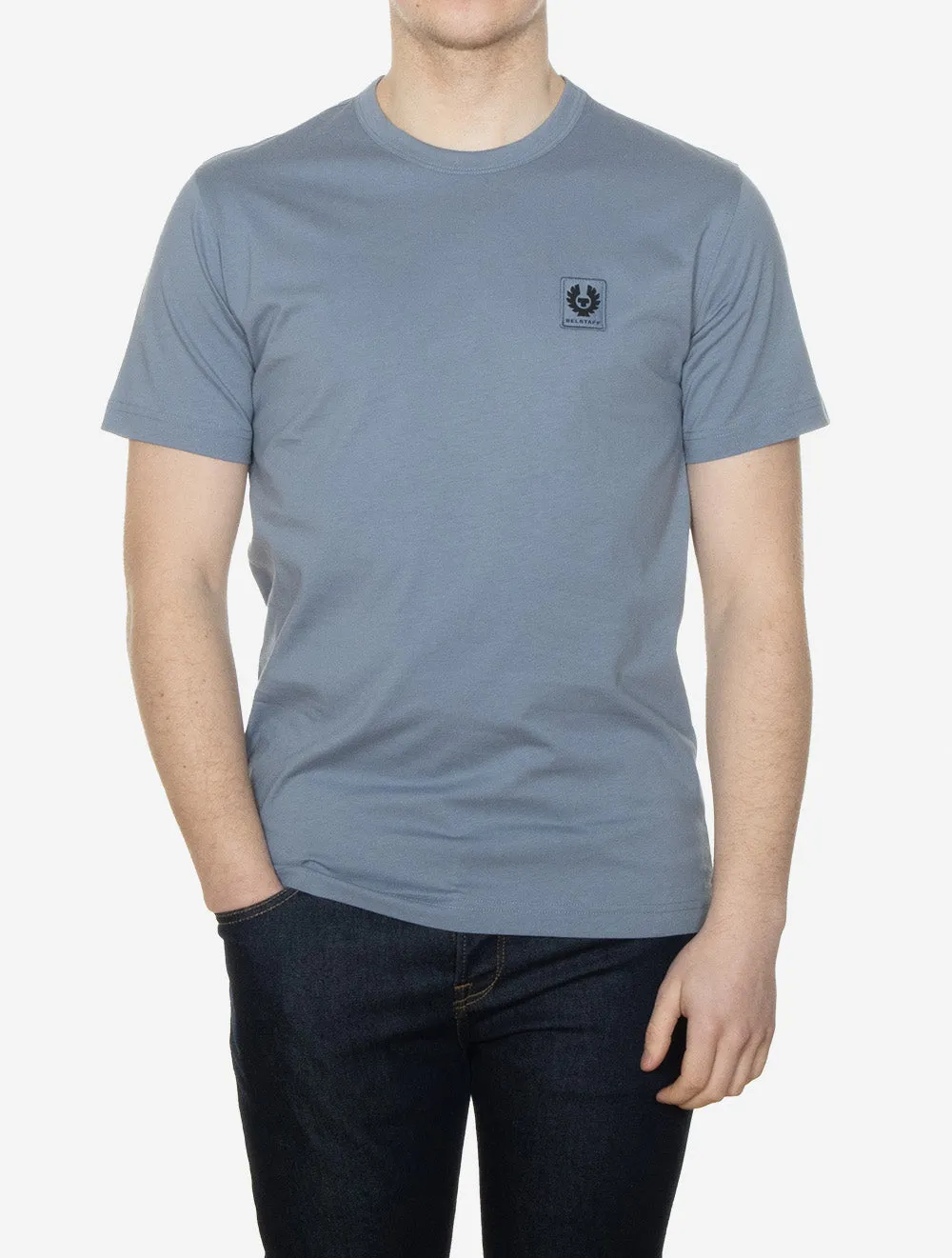 Baumwoll-T-Shirt Blau Flint