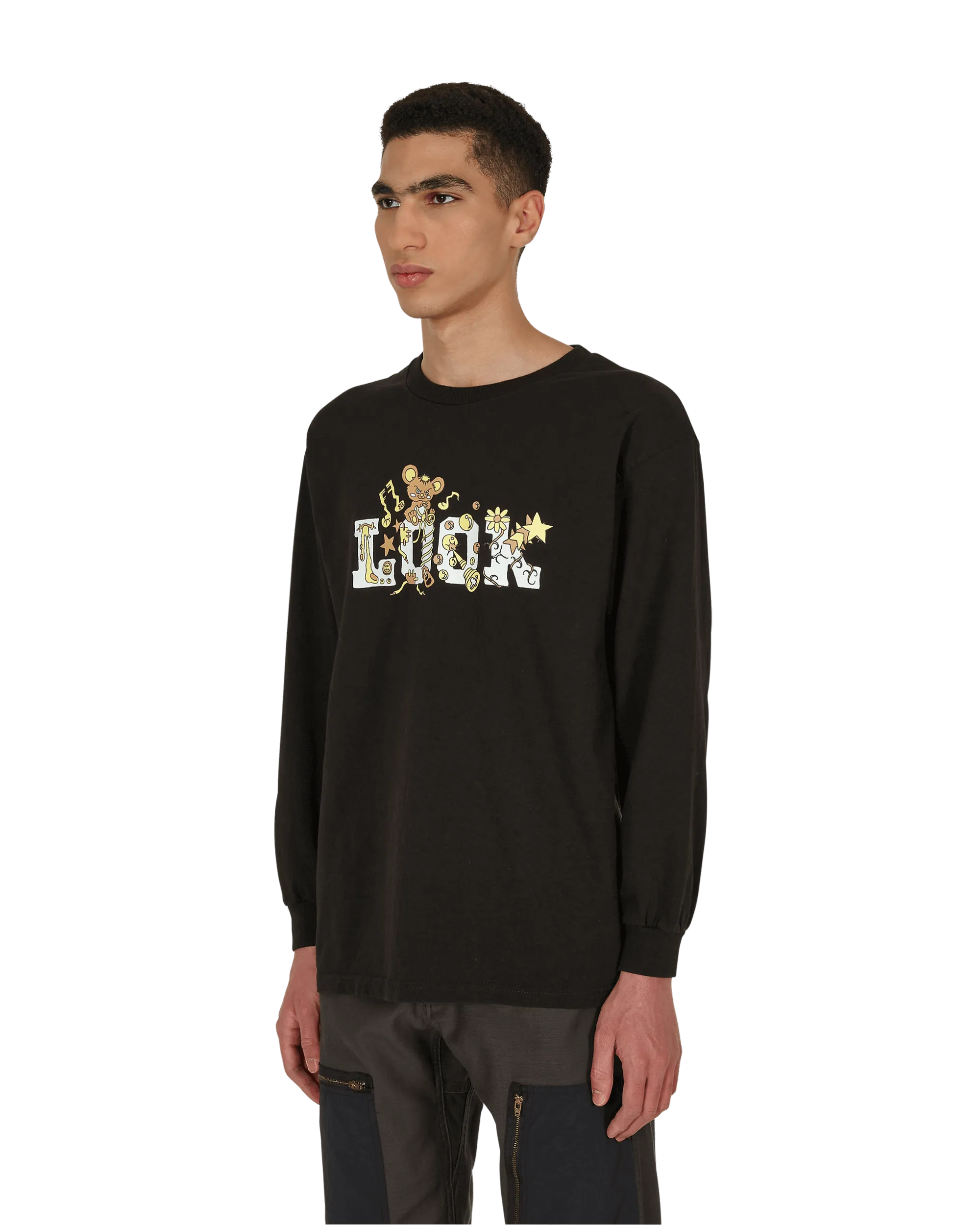 Creature Logo Langarm T-Shirt Schwarz