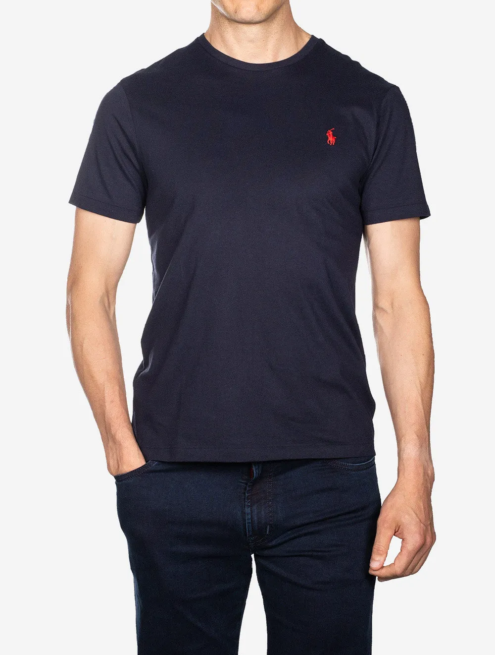 Rundhals-Kurzarm-T-Shirt Tinte