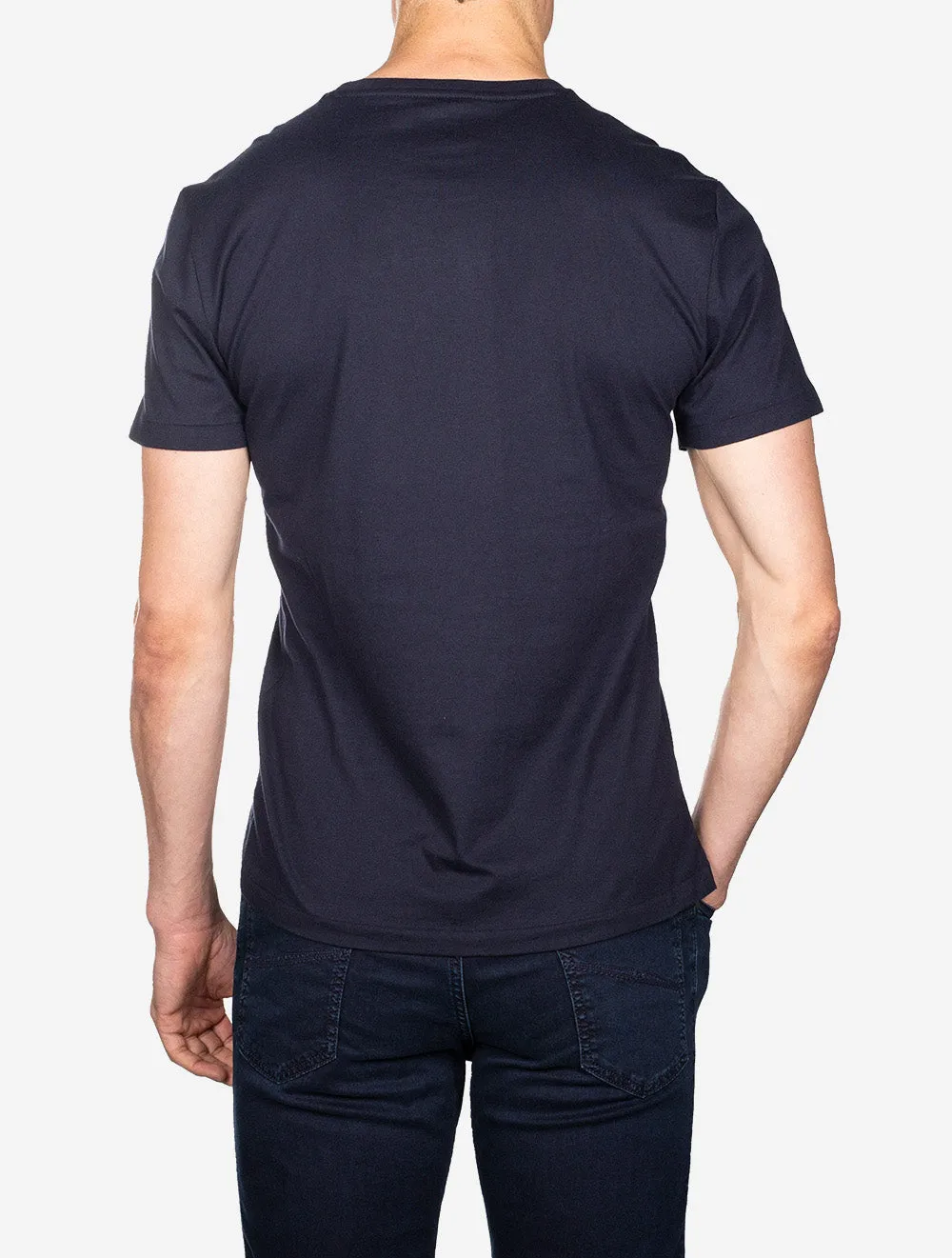 Rundhals-Kurzarm-T-Shirt Tinte