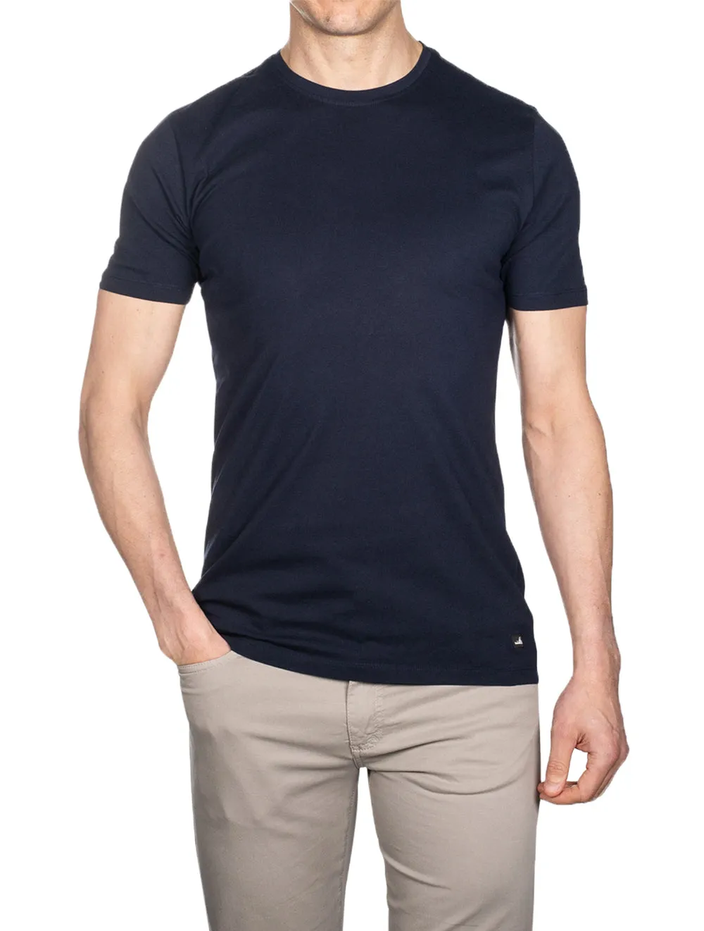 Crew Neck T-Shirt Marineblau