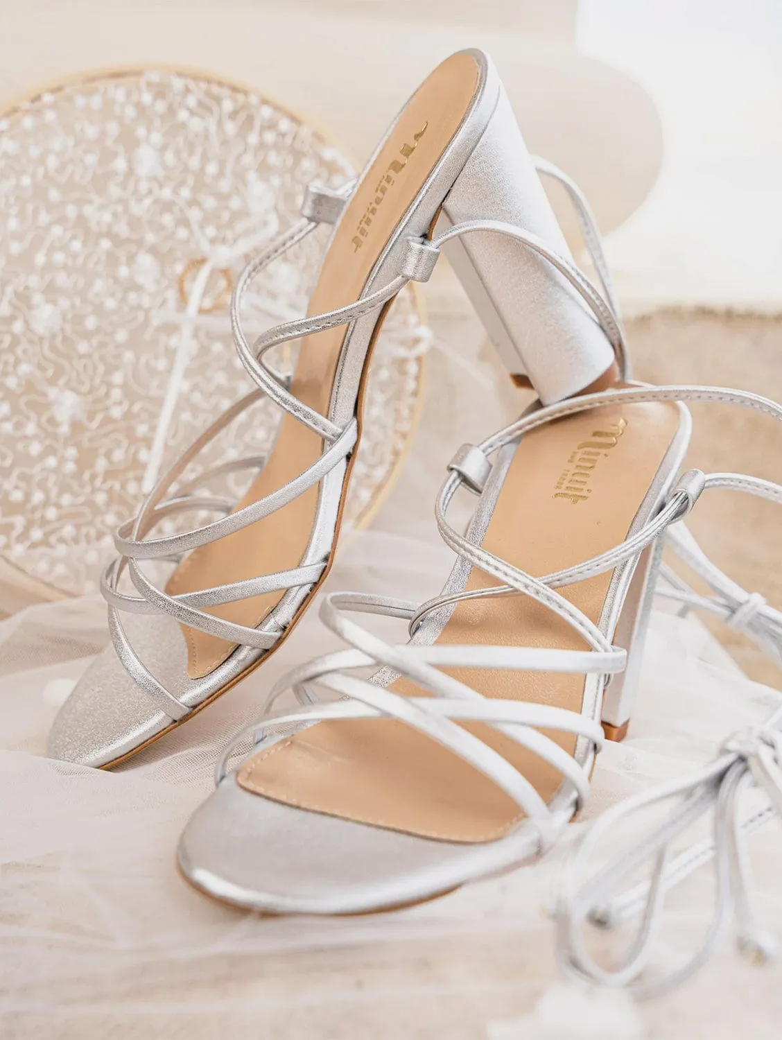 Cupid Vegan Recycelte Getreide-Pumpsandalen | Silber