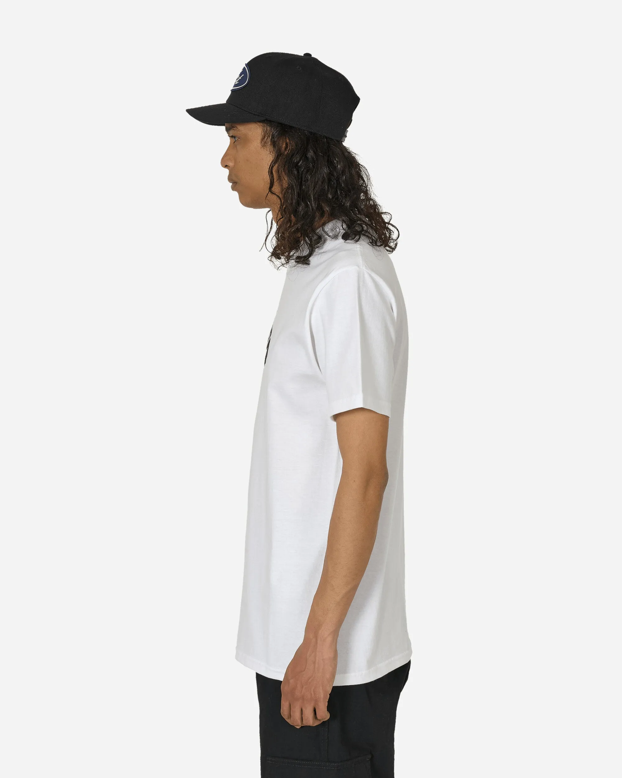 Gebogenes Logo T-Shirt Weiß / Schwarz