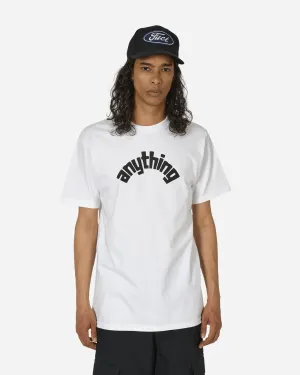 Gebogenes Logo T-Shirt Weiß / Schwarz