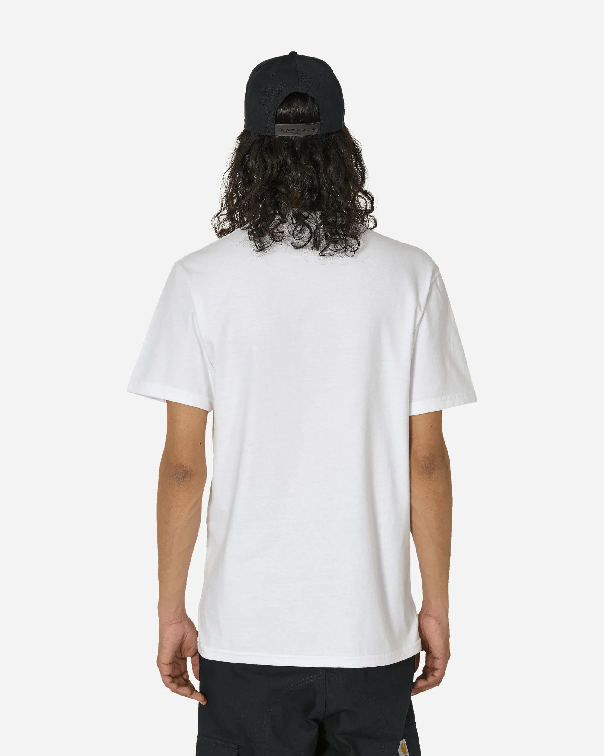 Gebogenes Logo T-Shirt Weiß / Schwarz