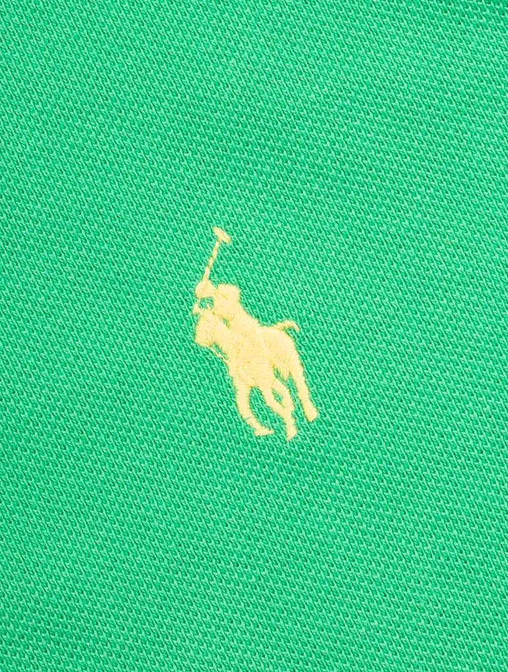 Maßgeschneidertes schlankes Mesh-Polohemd Grün Asche