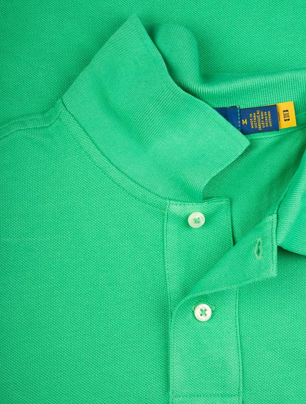 Maßgeschneidertes schlankes Mesh-Polohemd Grün Asche